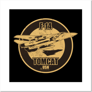 F-14 Tomcat (distressed) Posters and Art